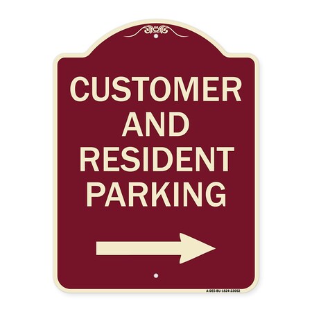 Signmission Reserved Parking Customer and Visitor Parking Heavy-Gauge Aluminum Sign, 24" x 18", BU-1824-23052 A-DES-BU-1824-23052